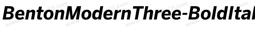 BentonModernThree-BoldItalic字体转换