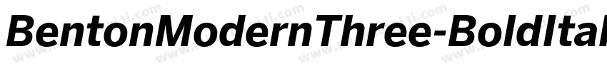 BentonModernThree-BoldItalic字体转换