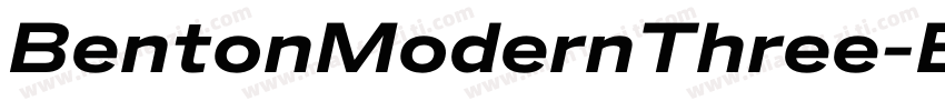 BentonModernThree-BoldItalic字体转换