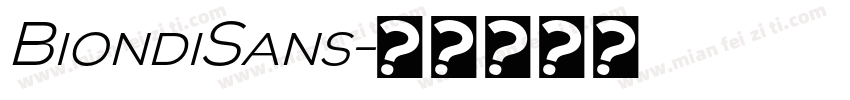 BiondiSans字体转换