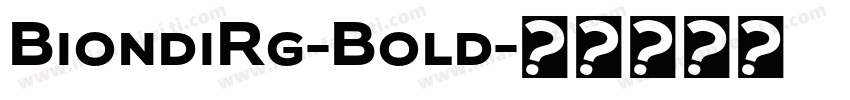 BiondiRg-Bold字体转换