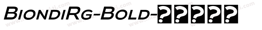 BiondiRg-Bold字体转换