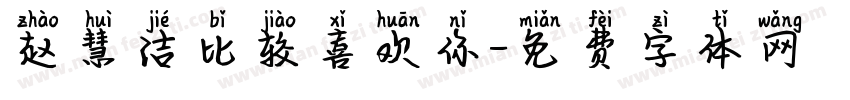 赵慧洁比较喜欢你字体转换
