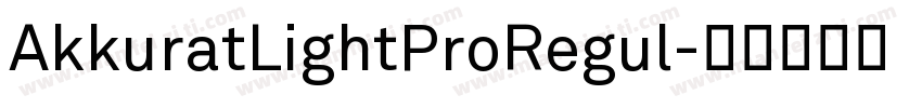 AkkuratLightProRegul字体转换