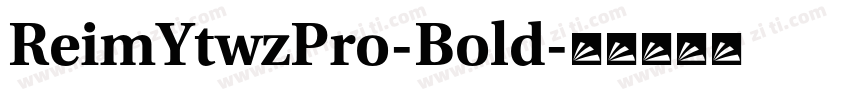 ReimYtwzPro-Bold字体转换