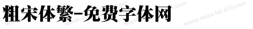 粗宋体繁字体转换