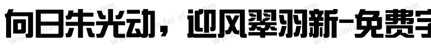 向日朱光动，迎风翠羽新字体转换