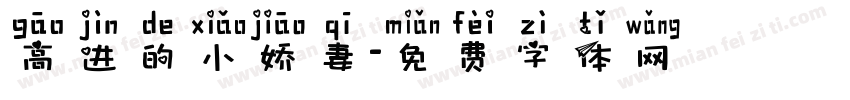 高进的小娇妻字体转换
