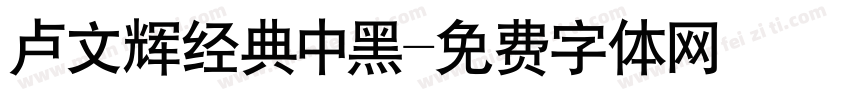 卢文辉经典中黑字体转换