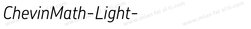 ChevinMath-Light字体转换