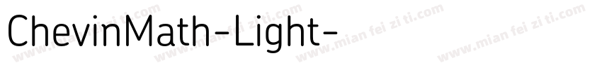 ChevinMath-Light字体转换