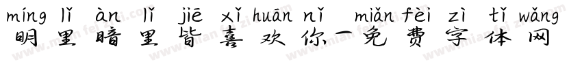 明里暗里皆喜欢你字体转换