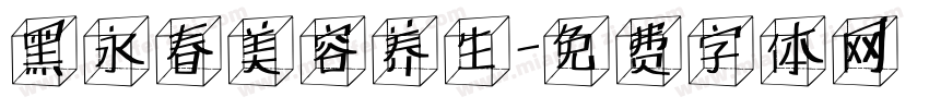 黑永春美容养生字体转换