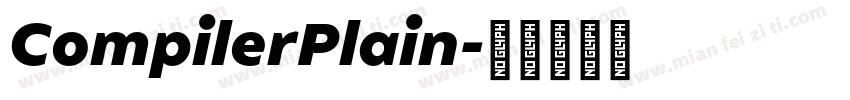 CompilerPlain字体转换