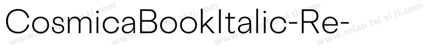 CosmicaBookItalic-Re字体转换