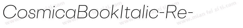 CosmicaBookItalic-Re字体转换