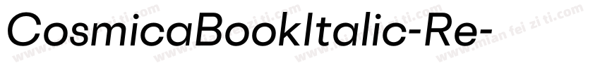 CosmicaBookItalic-Re字体转换