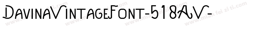 DavinaVintageFont-518AV字体转换