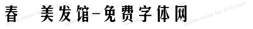 春晖美发馆字体转换