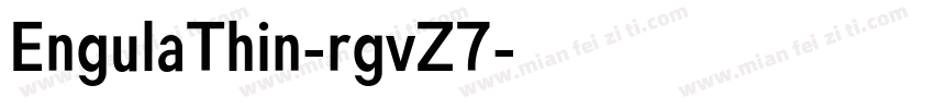 EngulaThin-rgvZ7字体转换