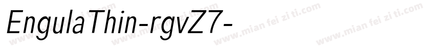 EngulaThin-rgvZ7字体转换