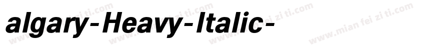 algary-Heavy-Italic字体转换