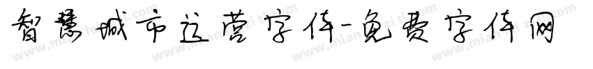 智慧城市运营字体字体转换