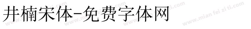 井楠宋体字体转换