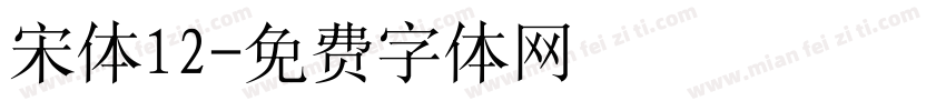 宋体12字体转换