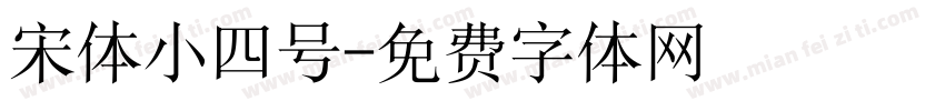 宋体小四号字体转换