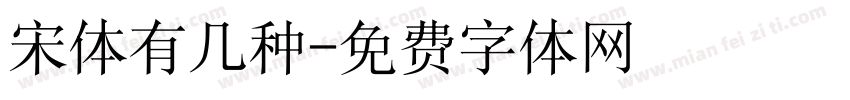 宋体有几种字体转换