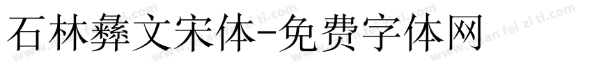 石林彝文宋体字体转换
