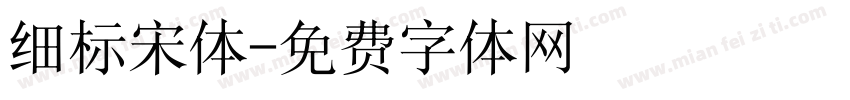 细标宋体字体转换