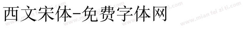 西文宋体字体转换