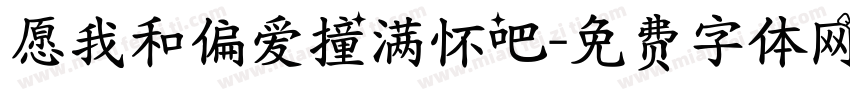 愿我和偏爱撞满怀吧字体转换