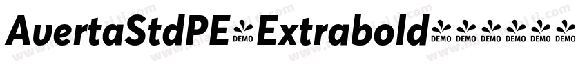 AvertaStdPE-Extrabold字体转换