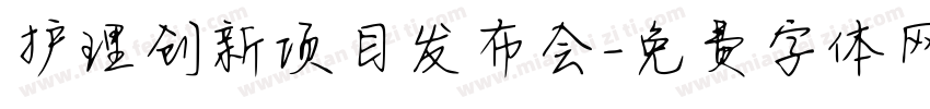 护理创新项目发布会字体转换
