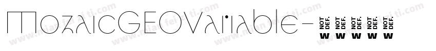 MozaicGEOVariable字体转换