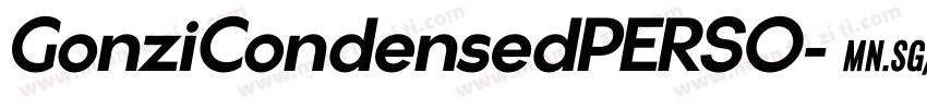 GonziCondensedPERSO字体转换