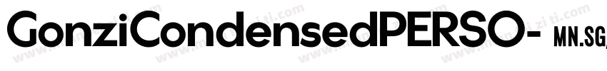 GonziCondensedPERSO字体转换