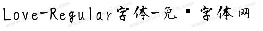 Love-Regular字体字体转换