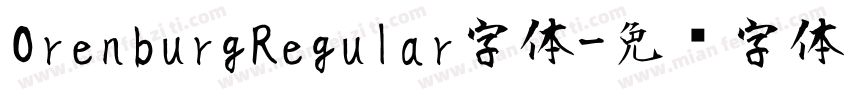 OrenburgRegular字体字体转换
