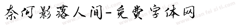 奈何影落人间字体转换