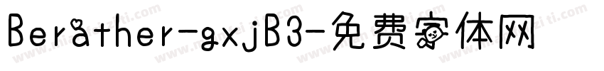Berather-gxjB3字体转换