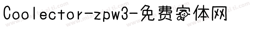 Coolector-zpw3字体转换