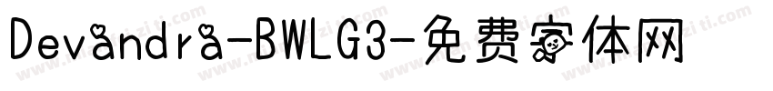 Devandra-BWLG3字体转换