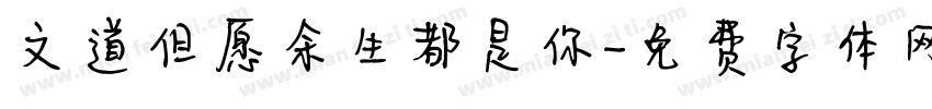 文道但愿余生都是你字体转换