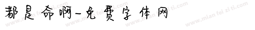 都是命啊字体转换
