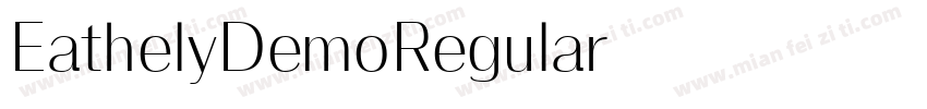 EathelyDemoRegular字体转换