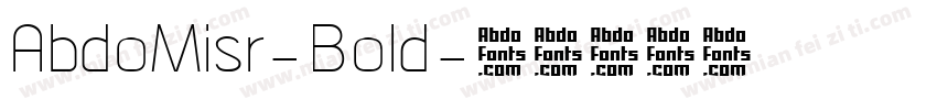 AbdoMisr-Bold字体转换